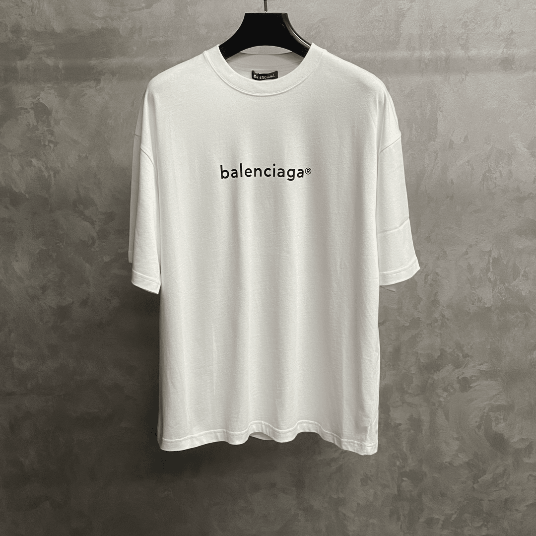 balenciaga 白色印花图案logo短袖 S/M/L/Xl/未使用