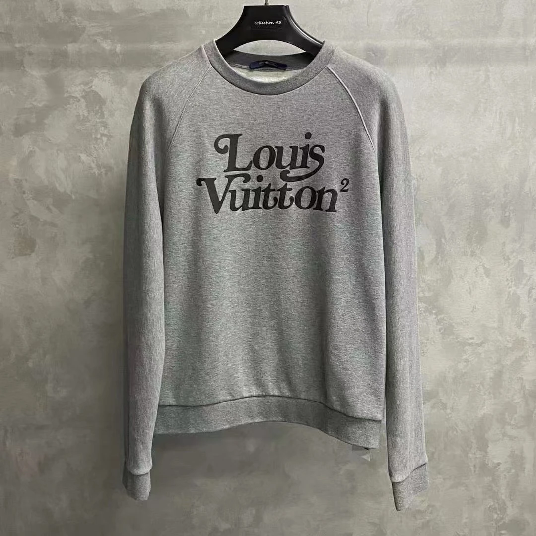 louis vuitton 灰色nigo印花图案logo卫衣/Xl/99新
