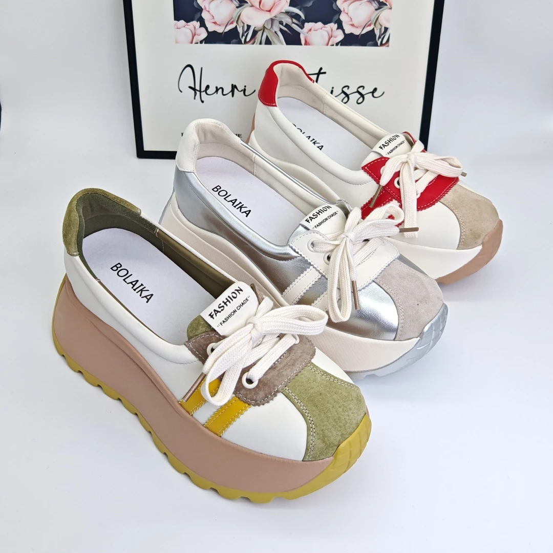 增高9cm夏季厚底阿甘运动鞋软底舒适内增高女鞋真皮百搭圆头女鞋