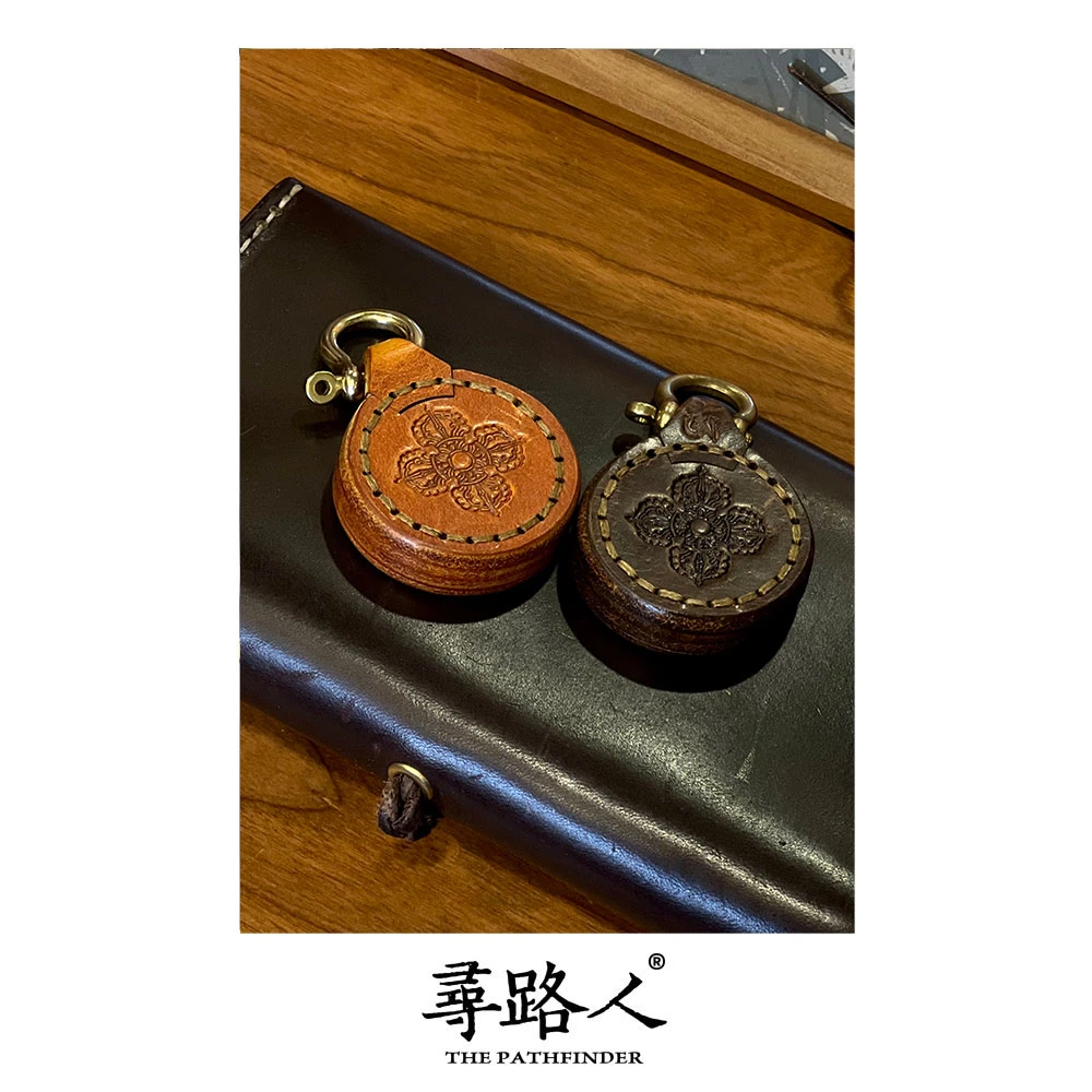 寻路人手作质感风格包立体圆牌挂件/配件斜挎包