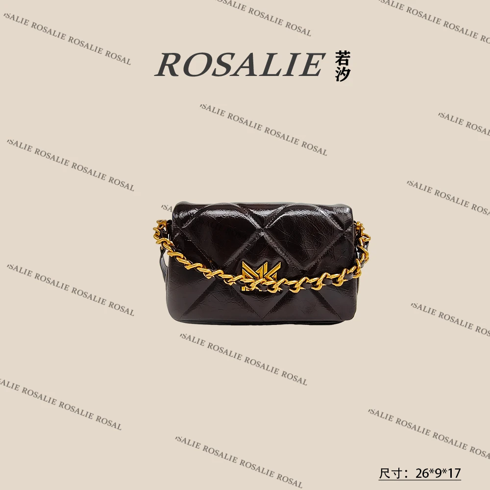 【若汐Rosalie】FES-5034-1-棕色 秋冬新款轻奢小包