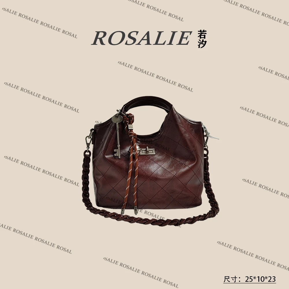 【若汐Rosalie】ZT-D7098-美拉棕轻奢小众时尚女士包
