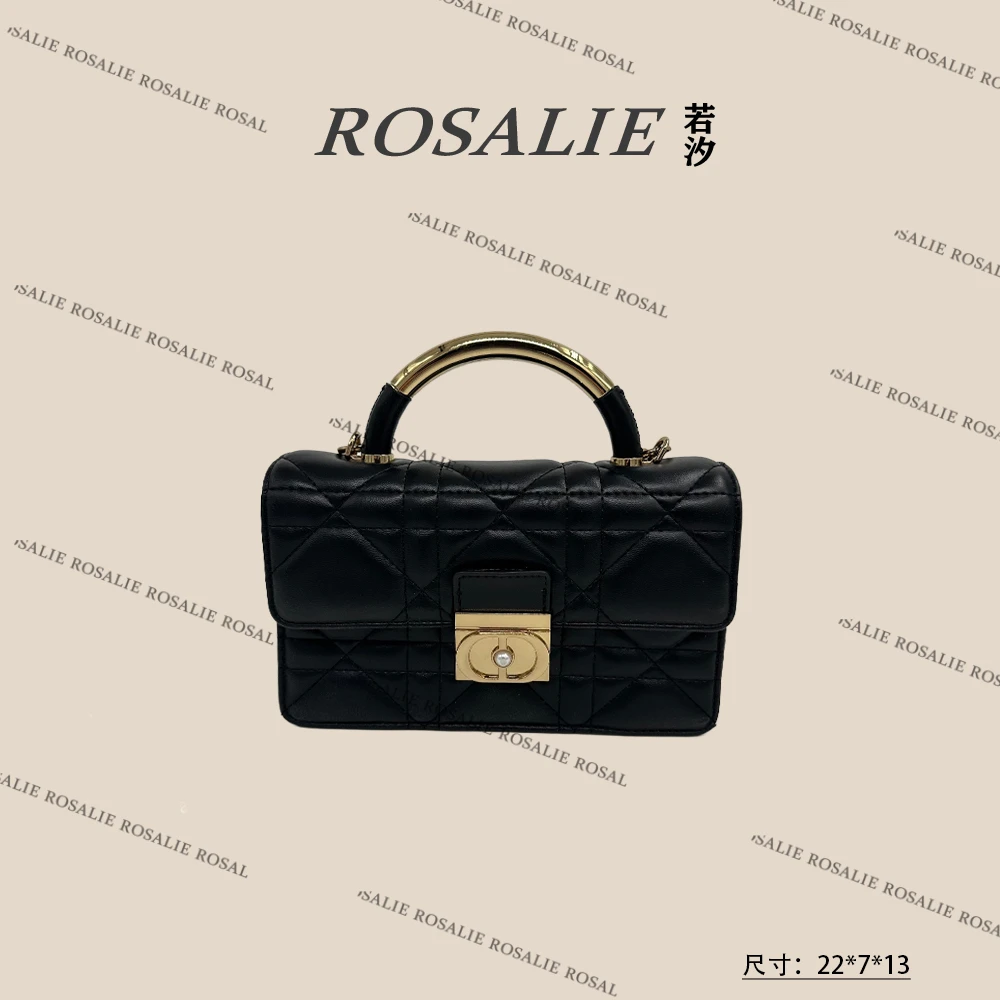 【一一One Oirginal】SKL-F6092-黑色轻奢头层牛皮单肩斜跨女包