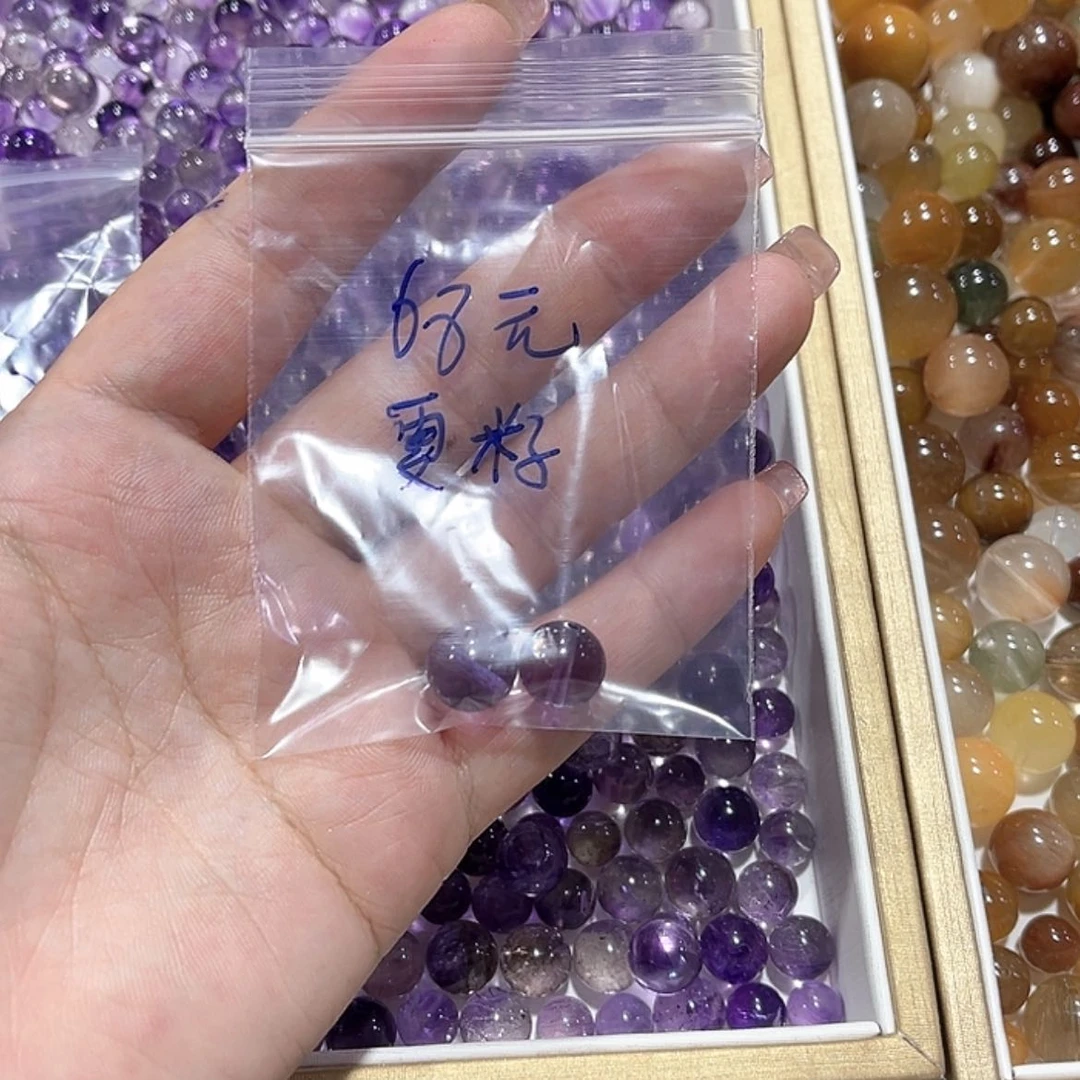 【闪购商品】水晶单珠紫水晶未镶嵌A****籽