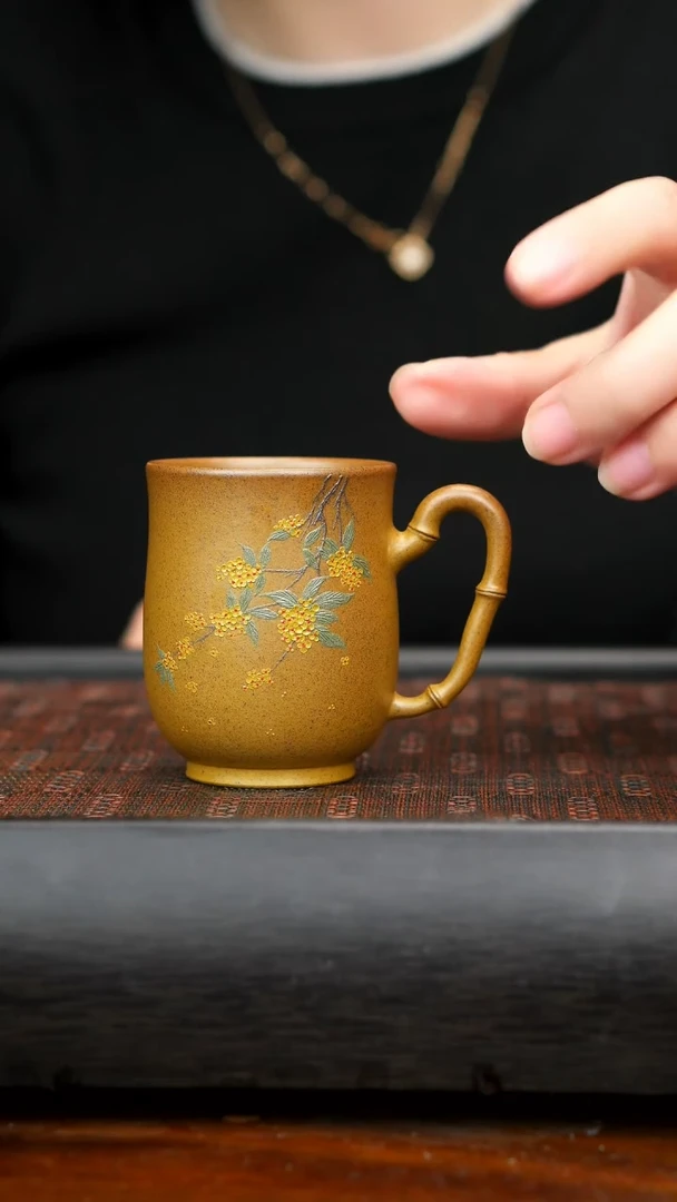 【闪购商品】紫砂茶壶段泥柴烧把手杯 桂花