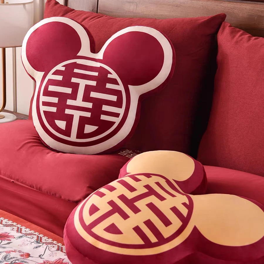 定制喜庆喜字抱枕睡觉睡觉专用可拆洗抱枕