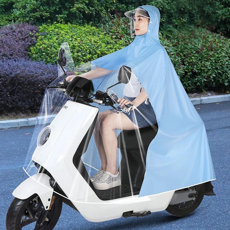 骑行电动车双人母子亲子2021新款摩托电瓶车男女款全身防暴雨雨披