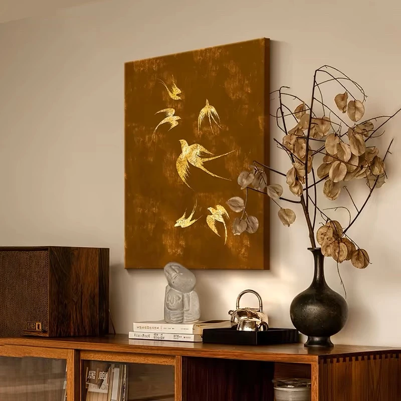 【金飞燕】中国风客厅装饰画中古新款餐厅挂画高级感卧室壁画