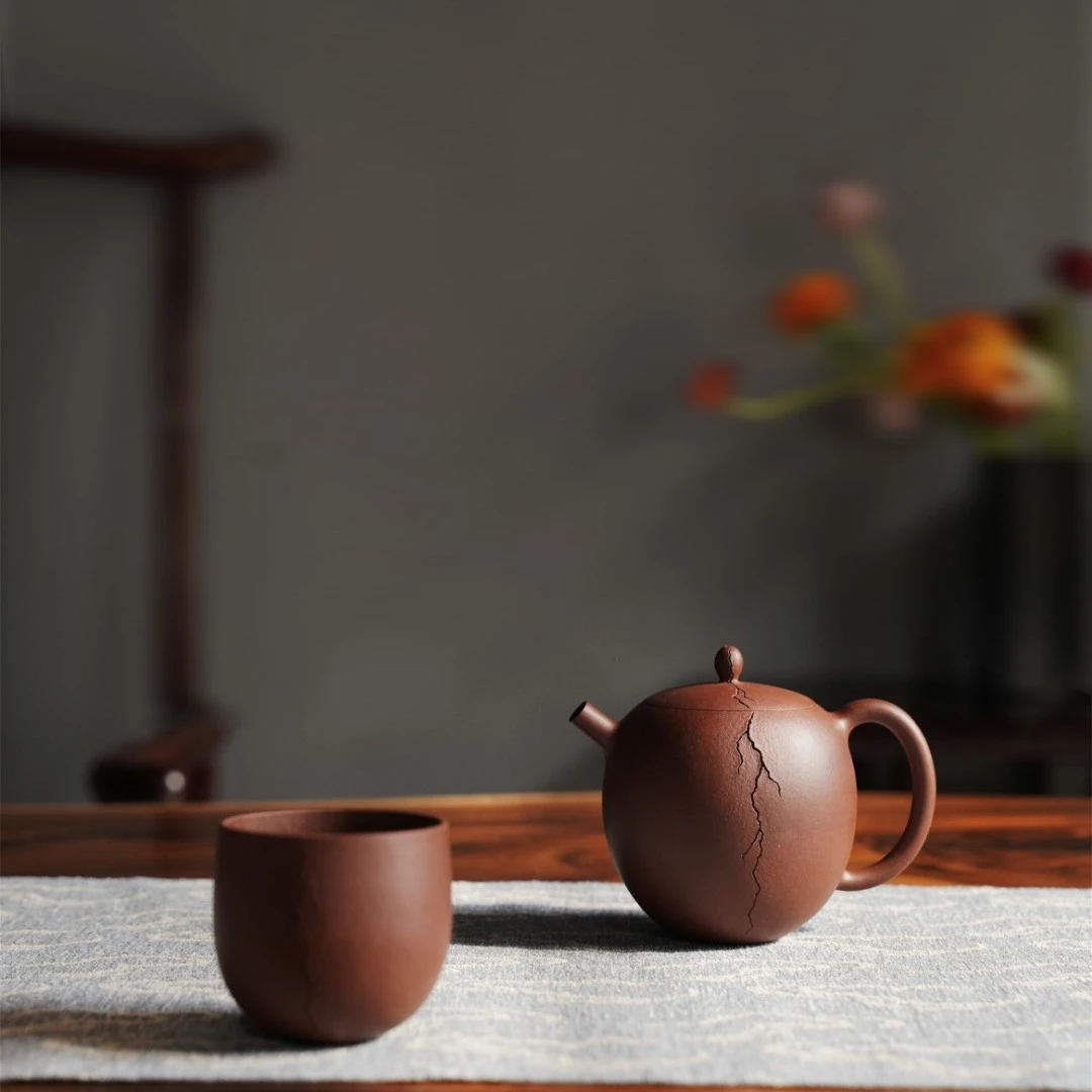 道微-孙英棒 《日迹套组 》紫泥 230cc  紫砂壶（张正中弟子）全手工