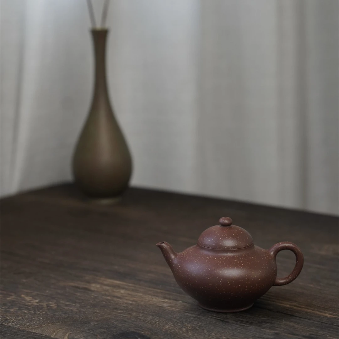 承古坊 -蒋成龙《华颖》紫泥铺砂  180cc紫砂壶（朱勤勇弟子）全手工
