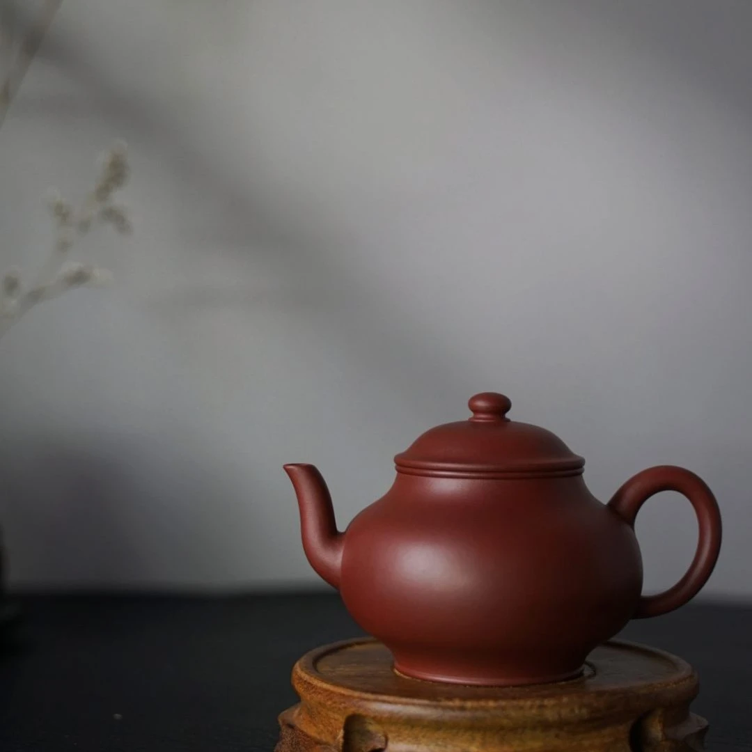 柿园-静山堂-葛鑫鑫《盈香》清水泥 180cc紫砂壶（周宇杰弟子）全手工