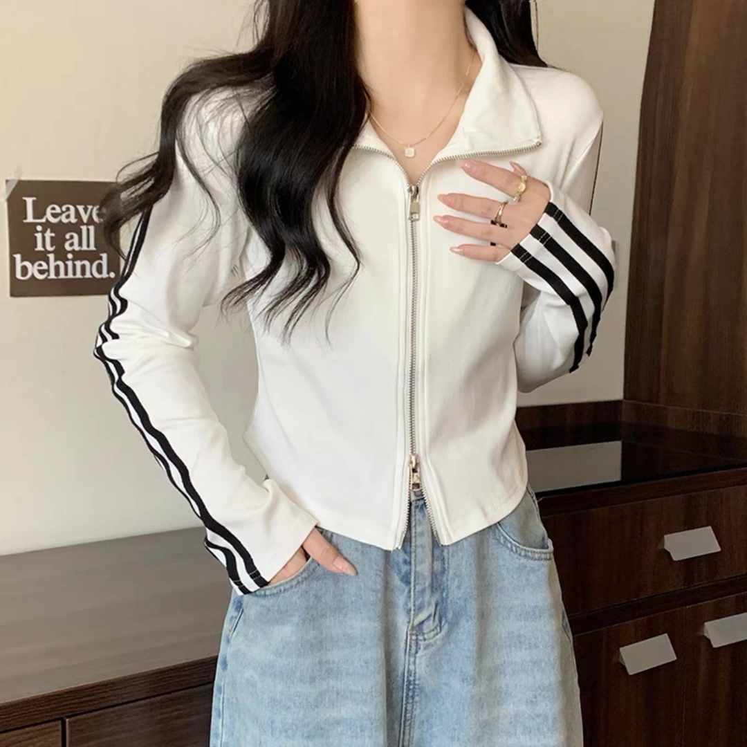 【401-500】冬季 女百搭长袖短款修身打底ins女T恤休闲显瘦