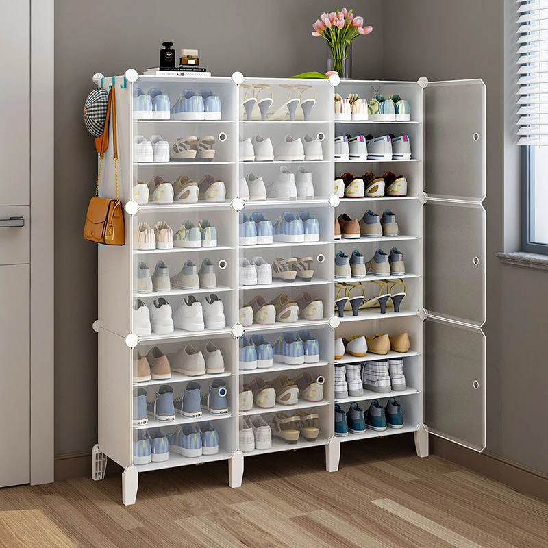 防尘【高颜值鞋架】置物架拼接经济型家用室内放门口鞋柜防尘