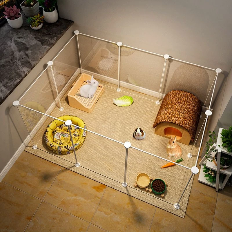 宠物兔子围栏防跳室内家用栅栏自由组合幼猫荷兰猪专用兔笼隔离栏