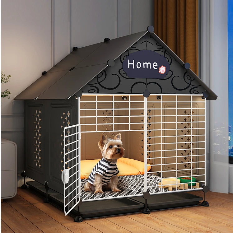 狗笼子中小型犬泰迪比熊室内专用一室一卫狗窝带厕所一体宠物笼子