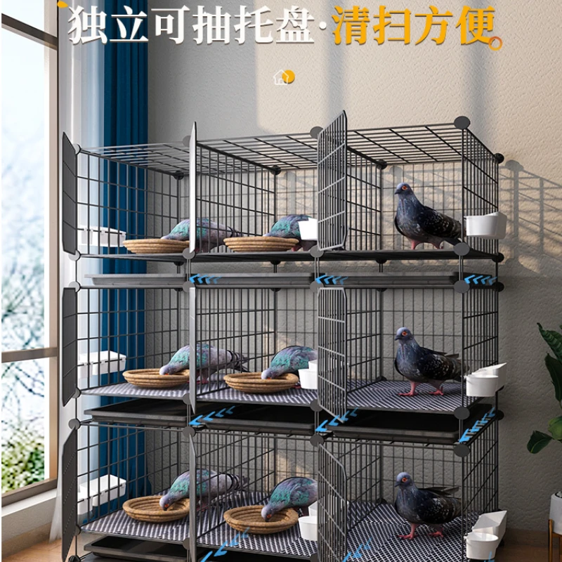 特大号鸽子笼家用养殖专用养鸽子信鸽配对肉鸽繁殖鸽笼鸽屋房三层