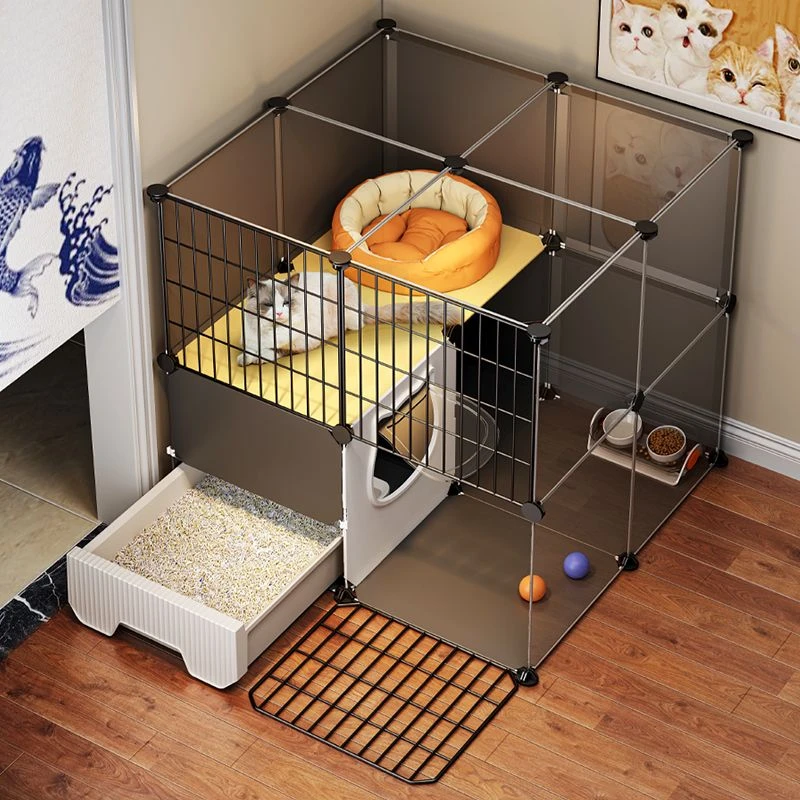 猫笼子带厕所一体家用室内超大自由空间幼猫加密二层猫别墅猫屋窝