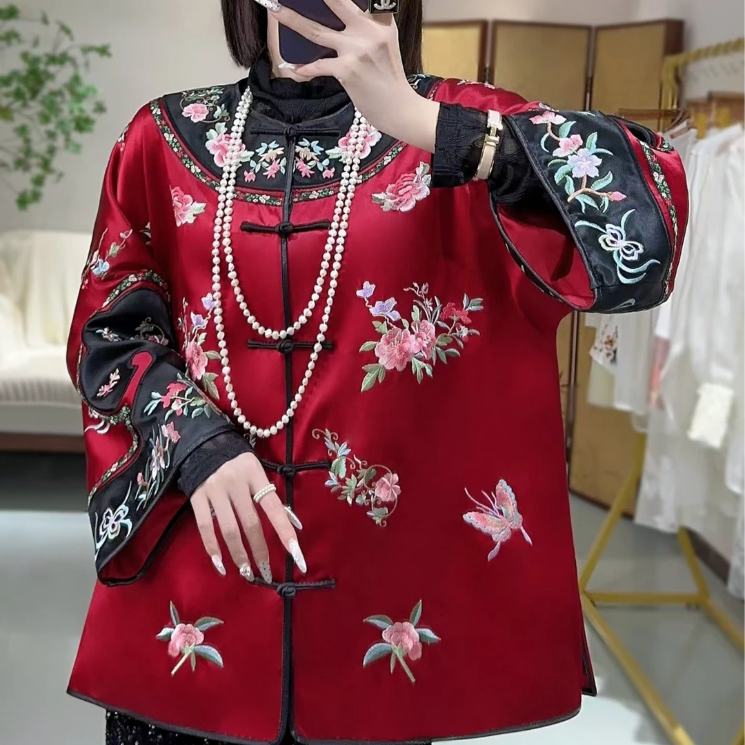 藏月清汉改良国风重工刺绣外套新中式复古太太服上衣女C24656410