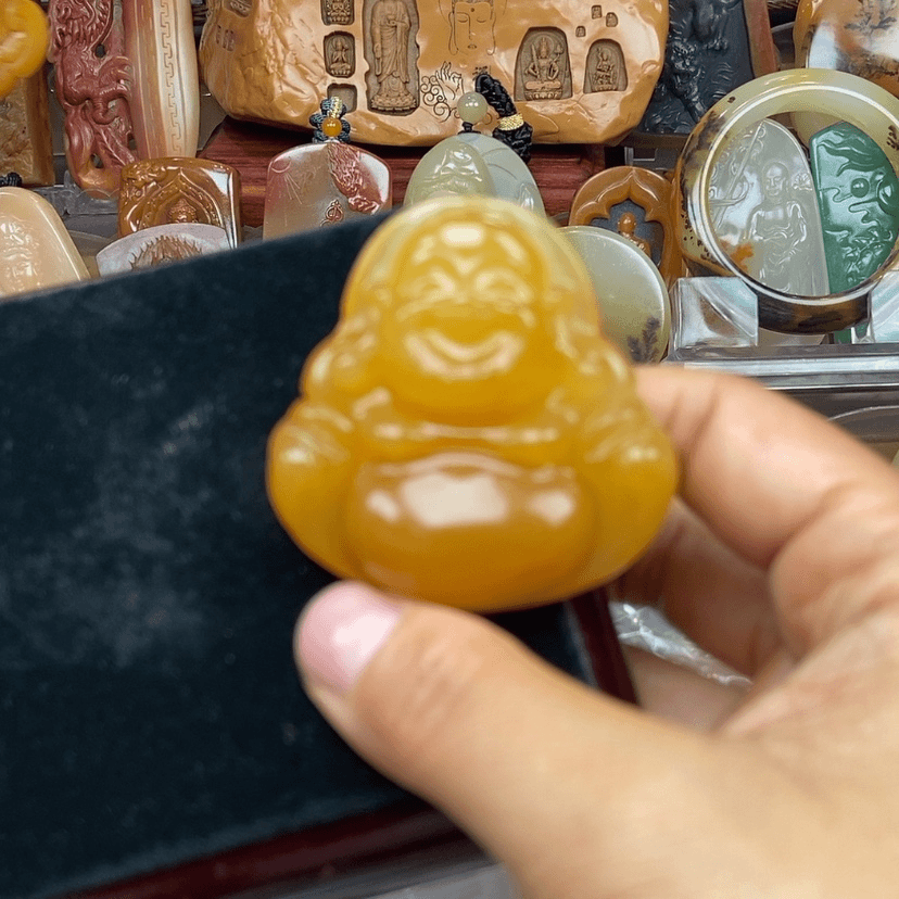 【闪购商品】石英质玉（黄龙玉）颈饰未镶嵌