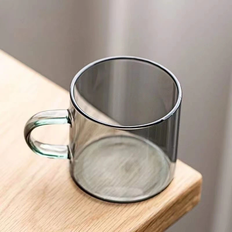灰料品茗杯高硼硅玻璃小杯子耐热玻璃品茗杯高颜值茶器品茗杯