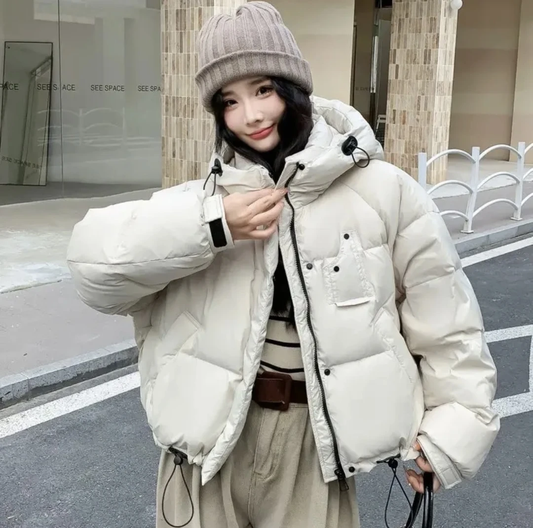 冬季韩版新款连帽女短款小个子加厚羽绒服