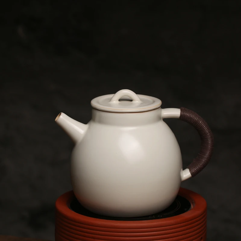 苏打釉煮茶壶手把罐罐茶球孔煮水壶平底防烫花茶老白茶电陶炉明火