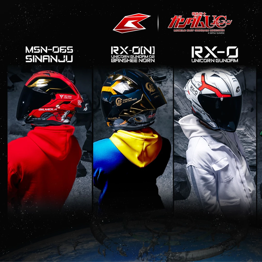 BILMOLA 摩托车头盔半盔四分之三盔夏季机车骑行男高达联名夜光款