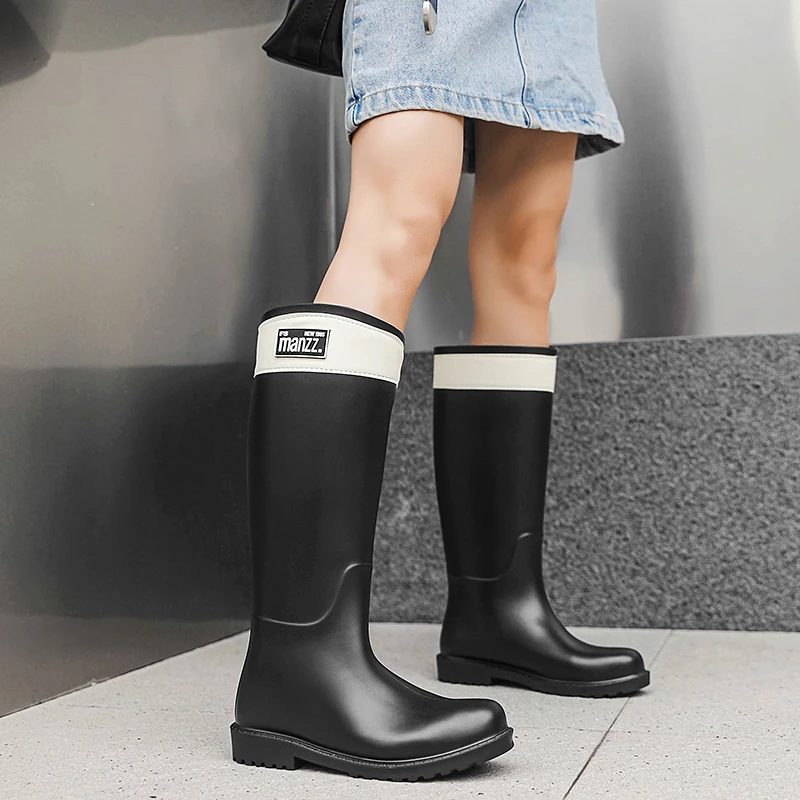 喆星雨鞋女成人时尚高筒雨靴防滑防水长筒水靴厨房工作胶鞋钓鱼鞋