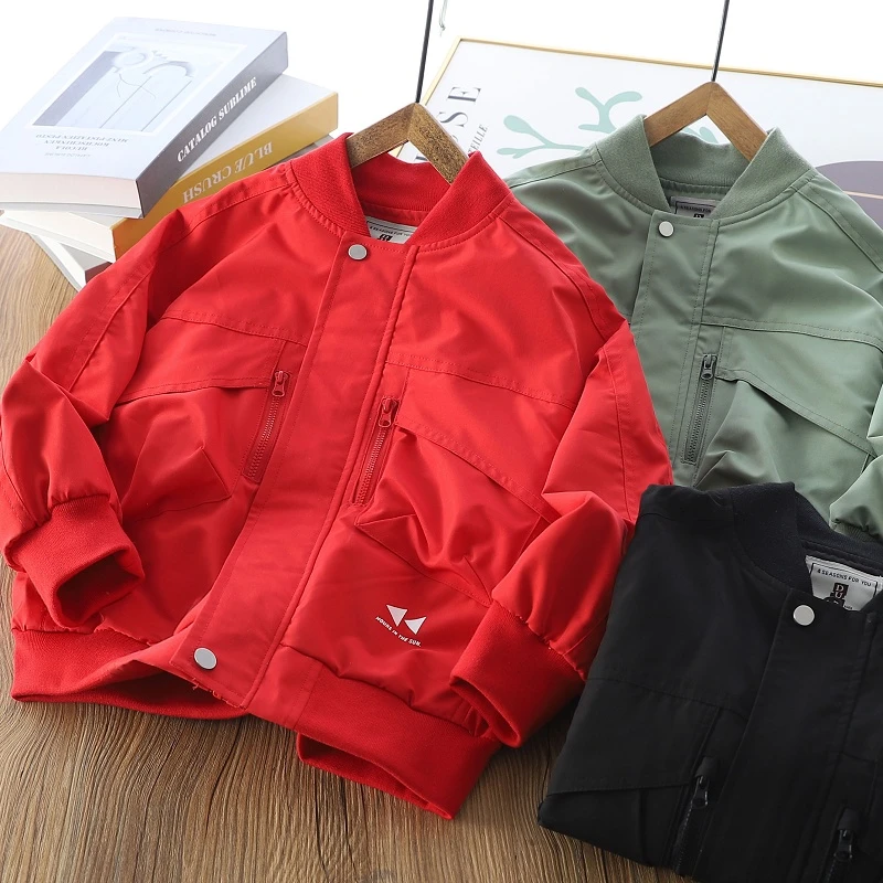男童春秋棒球外套2024新款儿童洋气休闲夹克中大童百搭潮范飞行服