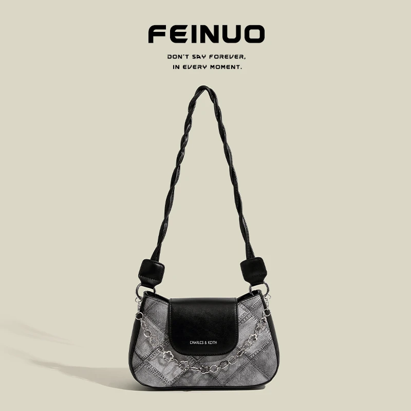【FEINUO/妃诺】今年流行百搭复古腋下包女2024新款单肩链条包女