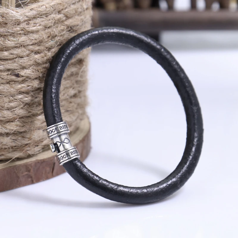 925银手链 皮绳手链 潮