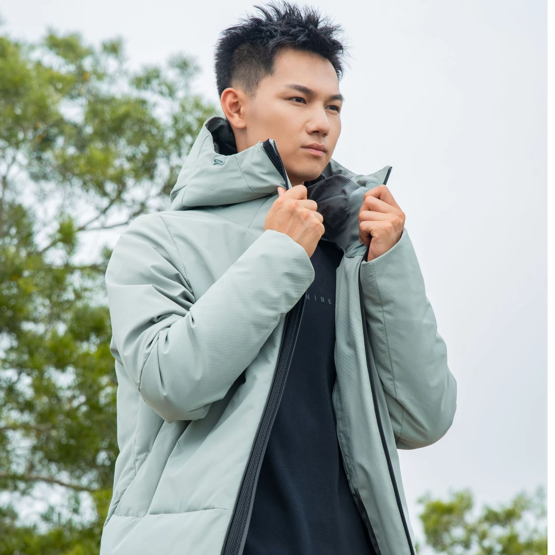 特步运动连帽羽绒服男冬新款百搭防风保暖鹅绒服977429190514