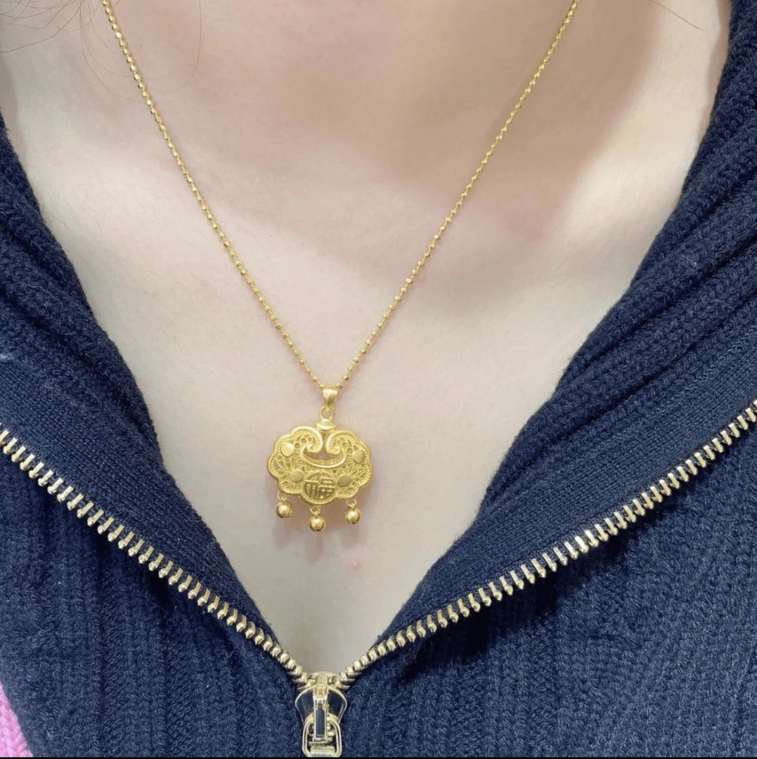 钛钢项链 平安锁项链  蹦迪珠链