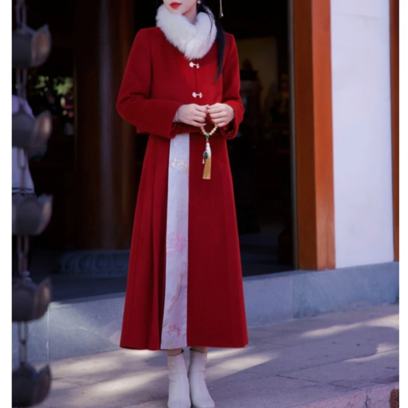 【现货旗舰正品】【小红娘】新中式时尚冬季女上衣配马面裙两件套