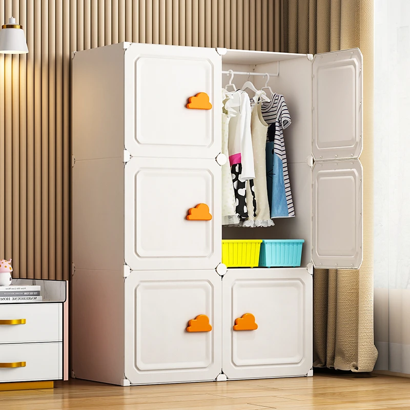 加厚儿童衣柜卧室家用宝宝婴儿衣服储物收纳柜组装塑料简易小衣橱