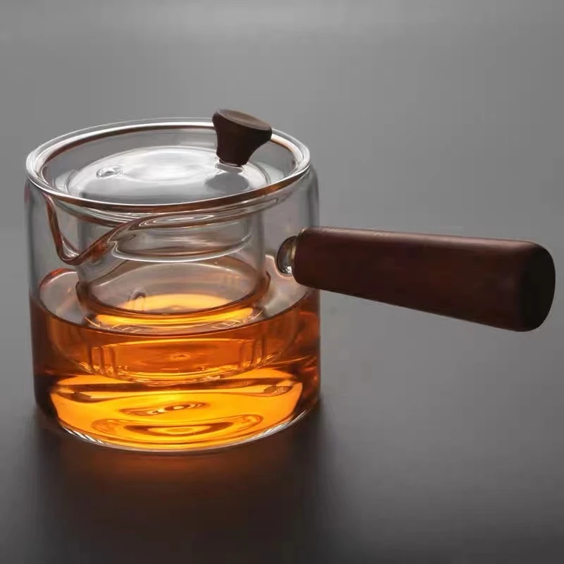 陶源茶具/玻璃公道杯茶滤一体套装侧把分茶器泡茶煮茶茶水分离