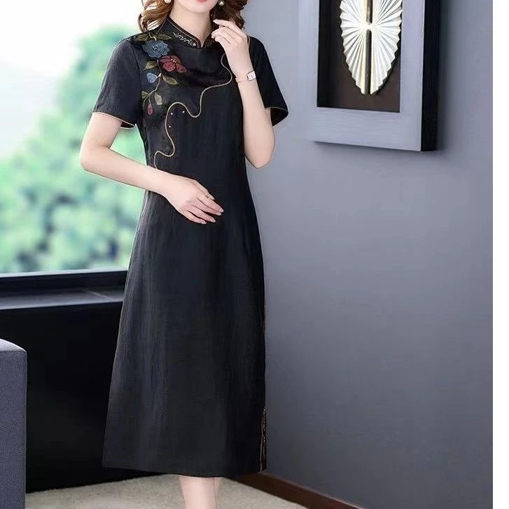 20339-8（墨色生香）新款精致连衣裙