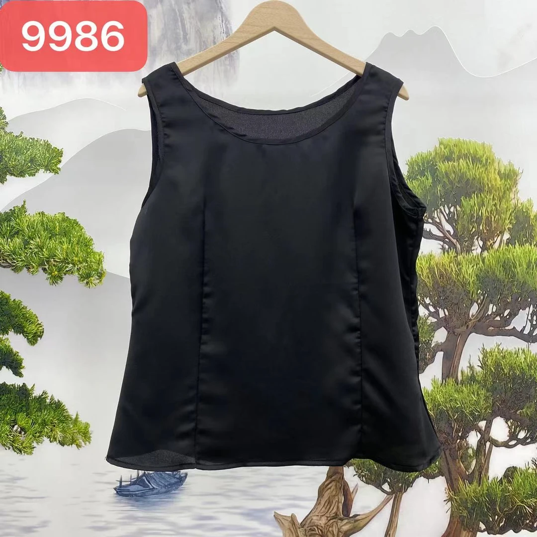 9986-10新款纯色气质百搭休闲背心