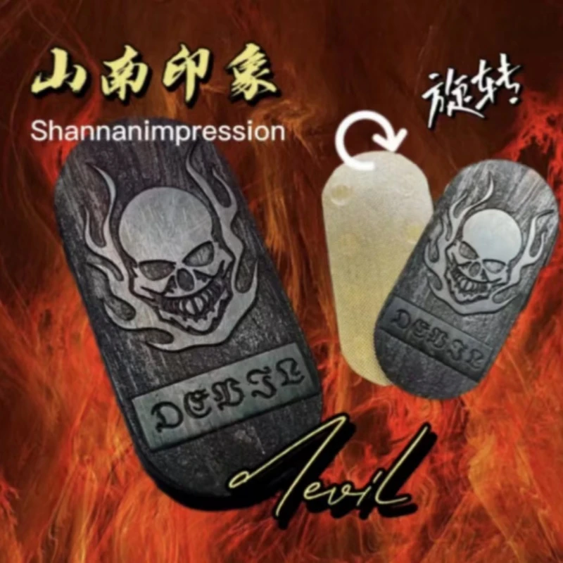 紫檀木推牌ppb解压玩具啪啪币限量版潮玩EDC实木指尖陀恶魔法则