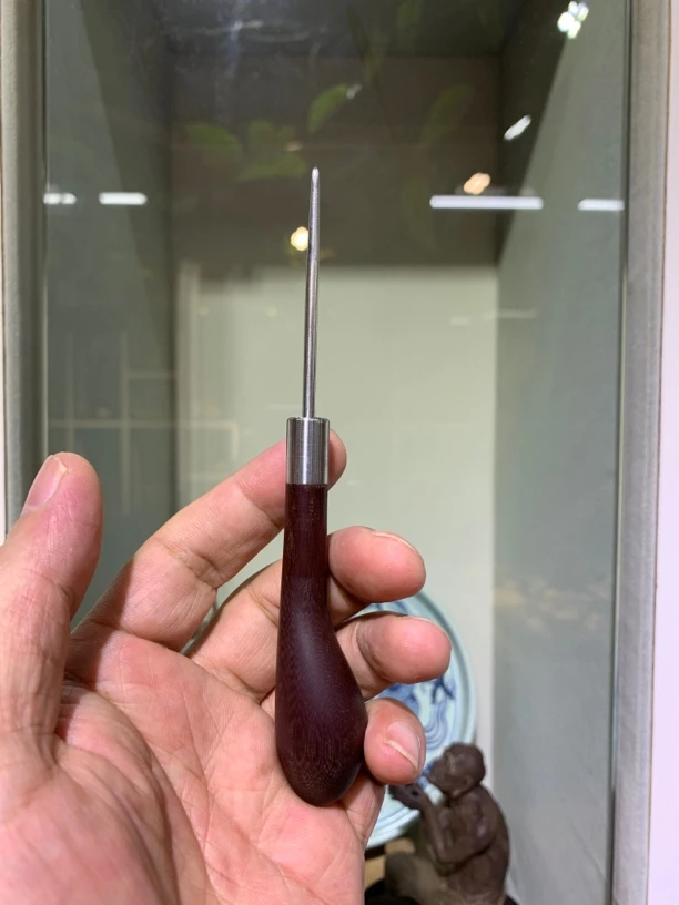 方圆牌进口料把玩电木茶针实心大红茶具茶刀家用茶锥茶道手持把件