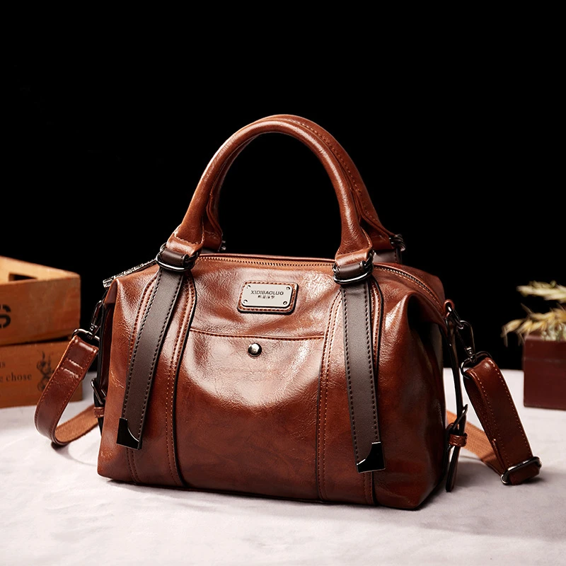 2025春新款熙蒂保罗欧美复古时尚手提单肩斜挎大容量包包枕头女包