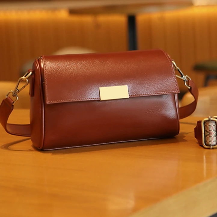 软皮复古包包2025新款腋下包女时尚斜挎包高级质感单肩斜挎包小众
