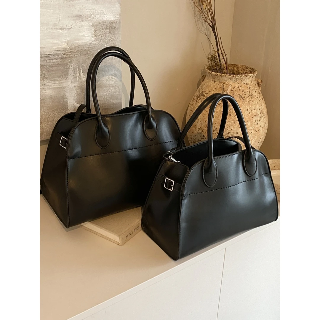 托特包包2024新款复古纯色手提包休闲百搭斜挎包大容量便携单肩包