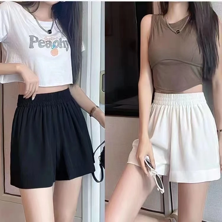 慵懒风短裤女夏季休闲百搭薄款宽松修身显瘦热裤高腰时尚舒适西裤