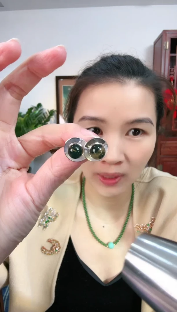 【闪购商品】琥珀裸石银S925镶嵌耳饰