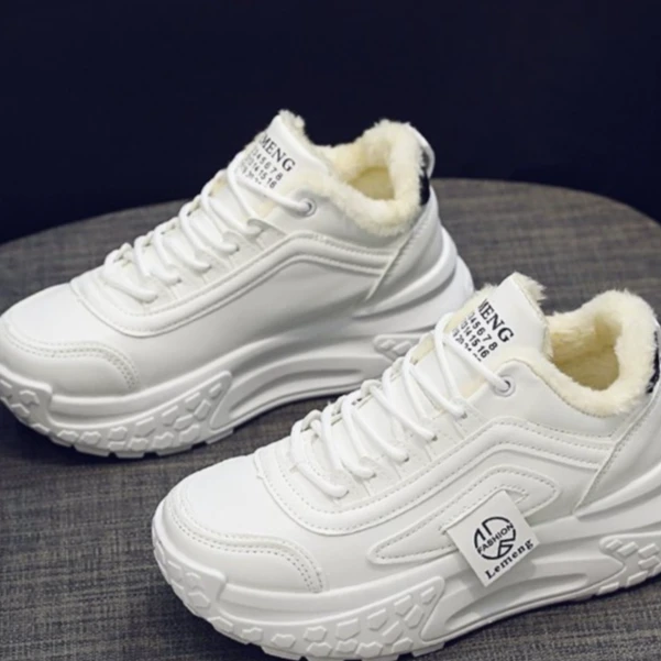 2023冬季新款学生加厚防寒棉鞋运动鞋女休闲百搭厚底韩版秋冬加绒