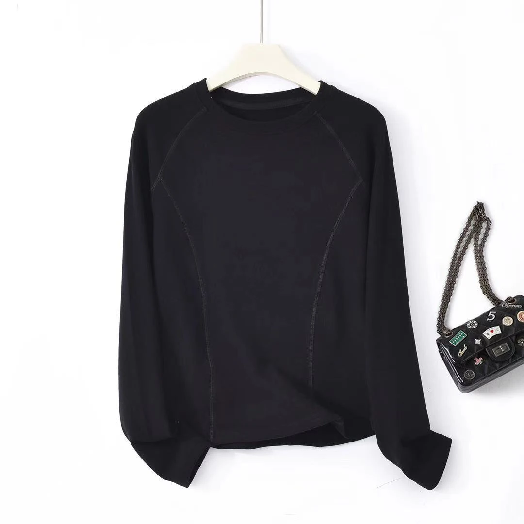 NE2024秋冬抓毛圆领爆款显瘦打底衫1030