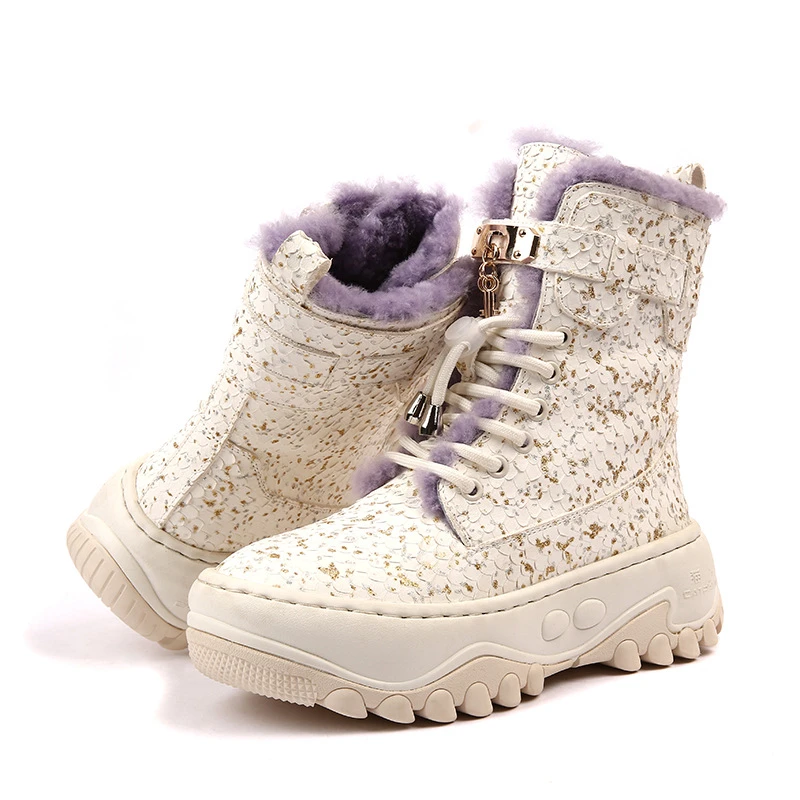 厚底雪地靴女加绒加厚2025冬季新防滑大棉鞋羊毛一体东北短筒靴