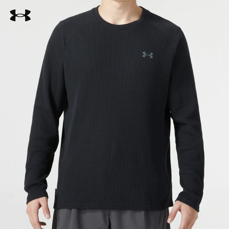 【达人专属】安德玛男子长袖T恤新款华夫格纹运动服训练上衣1373179