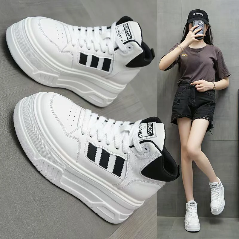 836新款时尚运动休闲百搭厚底高帮鞋